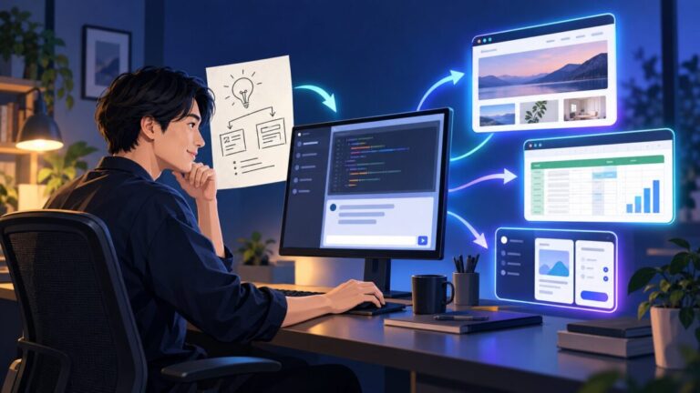 ChatGPT CodexでWebサイト・表計算・アプリを作るイメージ